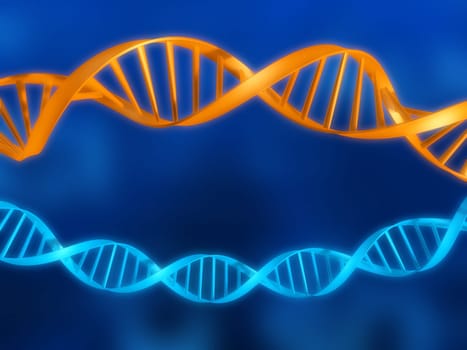 3d rendered illustration of double helix