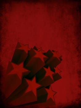 3d rendered illustration of an old paper with stars