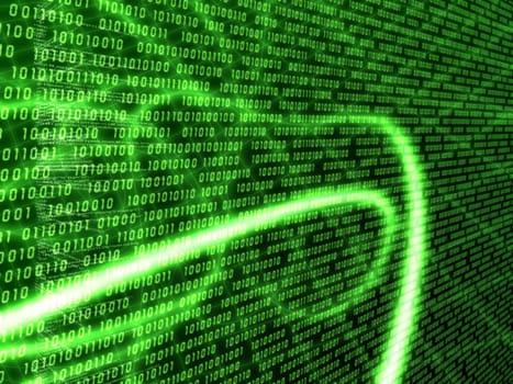 3d rendered illustration of many digital numbers