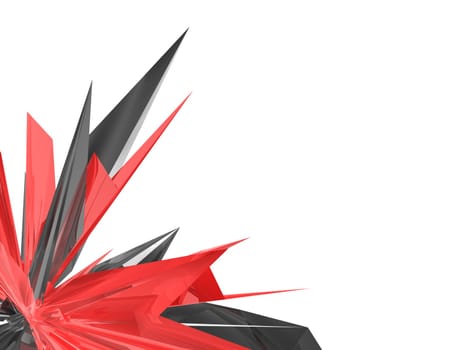 3d rendered illustration of a red and black background