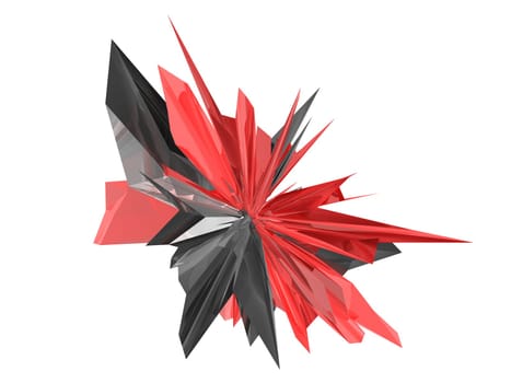 3d rendered illustration of a red and black background