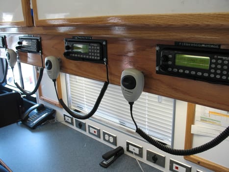 radios in mobile command center