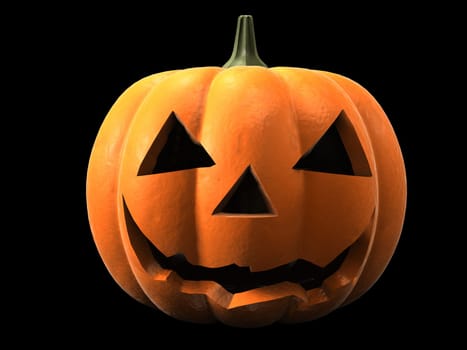 3d rendered illustration of a halloween pumpkin