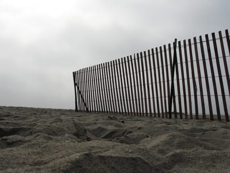 A fence on the beach