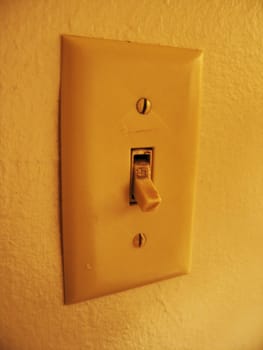 light switch on wall