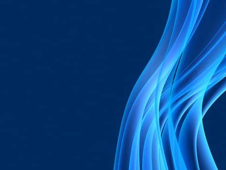 3d rendered illustration of an abstract blue background