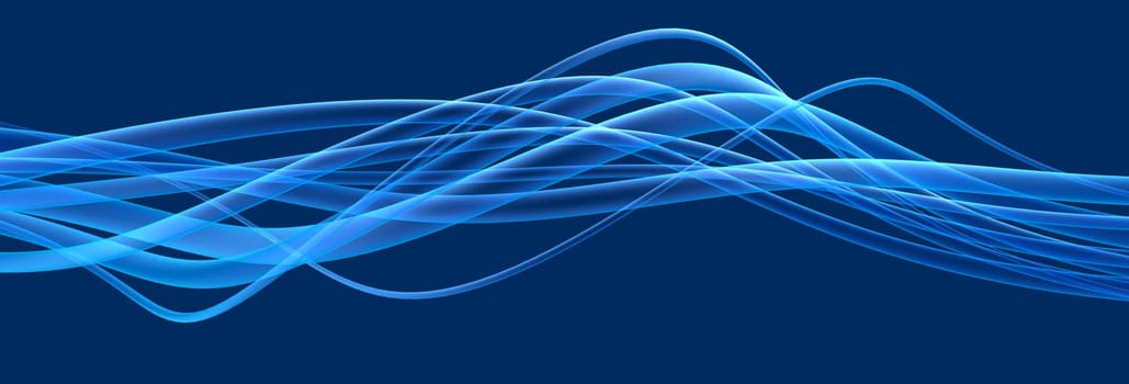 3d rendered illustration of an abstract blue background