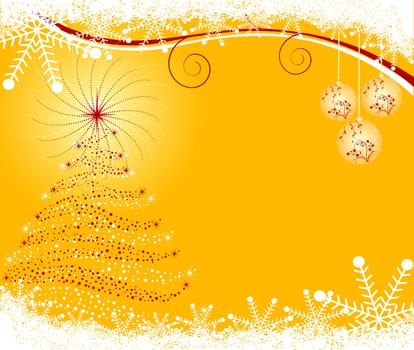 Christmas bulbs with snowflakes, vector