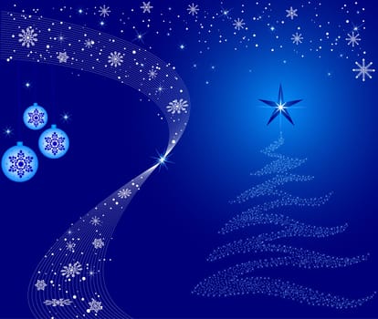 Christmas bulbs with snowflakes, vector