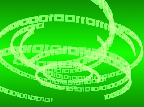 3d rendered illustration of digital rings