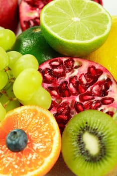 Fresh fruits with lot of vitamins