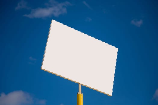 Billboard with white space for announcement