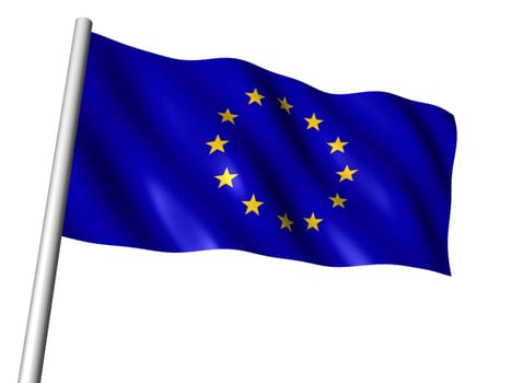 3d rendered illustration of an eu flag