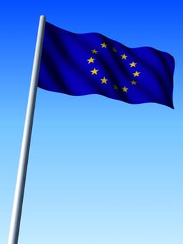 3d rendered illustration of an eu flag