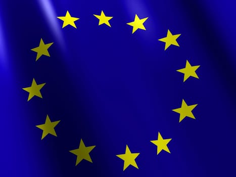 3d rendered illustration of an eu flag