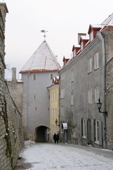 Street of city of Tallinn