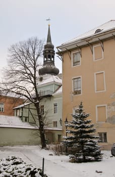 Street of city of Tallinn