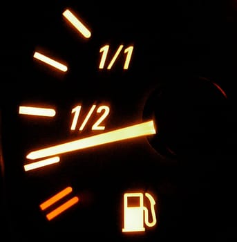 Image of a fuel gauge.