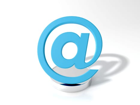 3d scene of the symbol of e-mail