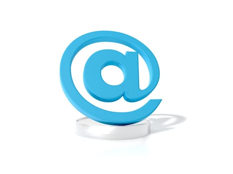3d scene of the symbol of e-mail