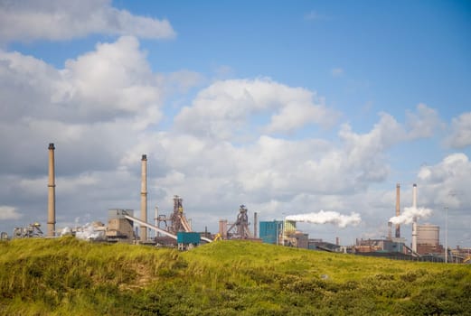 Steel factory in IJmuiden, the Netherlands
