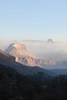 During the month of October there were controlled burns at the North Rim of the Grand Canyon. These were taken from the North Kaibab and Bright Angel trails.