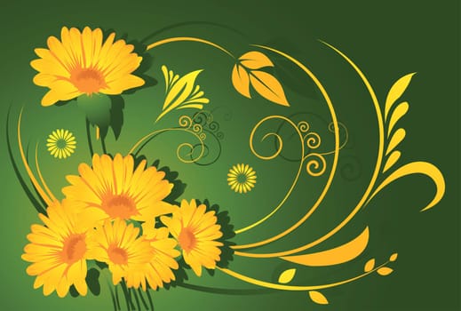 Floral design vectors