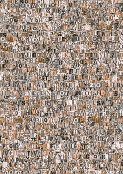 Illustrated abstract newspaper letters background