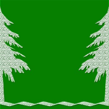 Christmas Trees in mirror image