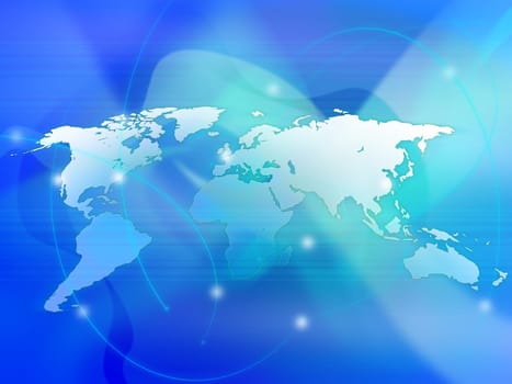 world map technology-style