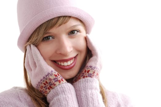girl in winter clothes
