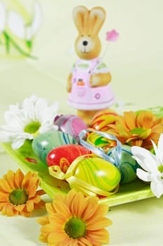 Easter detail with Easter eggs or spring motive