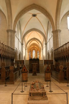 Interior vaulted ceiling in a Cathedral