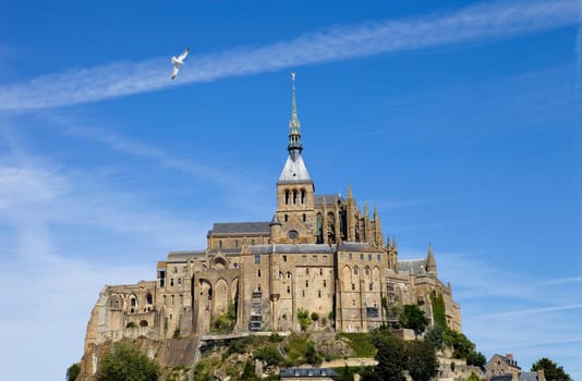 mont saint michel view, in the north of france