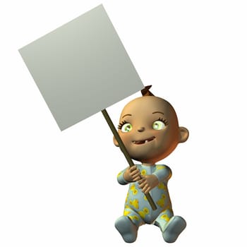 Toon Baby with Sign