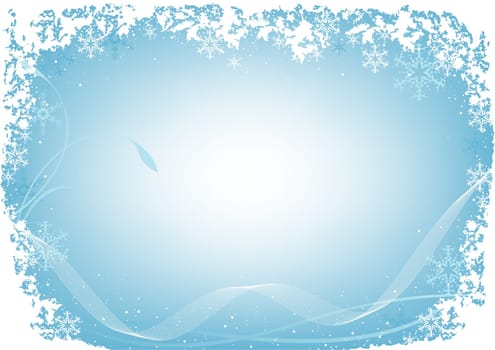 Xmas Blue Frost - Highly detailed vector illustration as christmas background