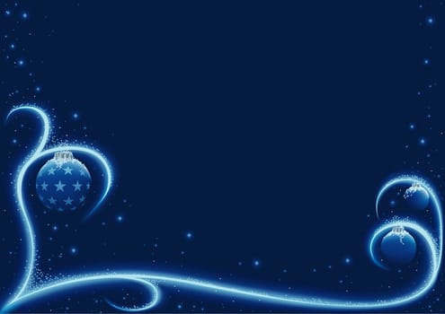 Blue Xmas Snow - detailed vector illustration as christmas background
