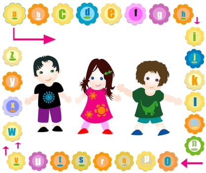 kids and alphabet