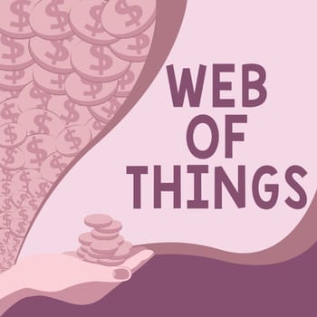 Inspiration showing sign Web Of Things, Conceptual photo Internet technology online modern data service communication