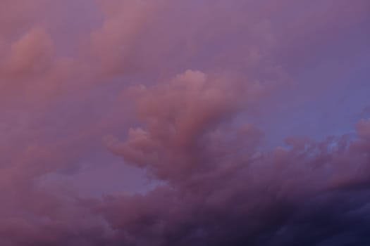 Dawn sky with colorfull clouds. Sunset landscape.