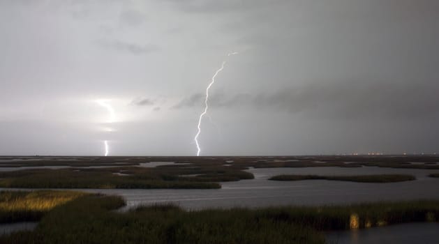 Marshy area in the Gulf of Mexico gets hammered by storms