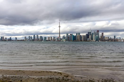 This photo was shot from snake island which is opposite to Toronto city. The leaves of trees change color.