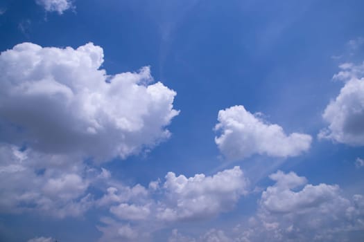 Beautiful Blue Sky With White Cloud Natural abstract background view