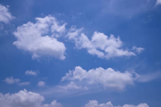 Beautiful Blue Sky With White Cloud Natural abstract background view