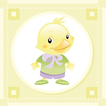 Baby Bird, funny cartoon and vector Illustration
