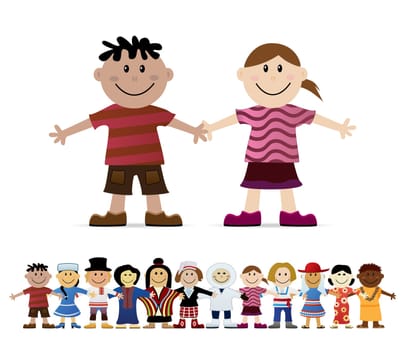 Friendship. Kids of the world.