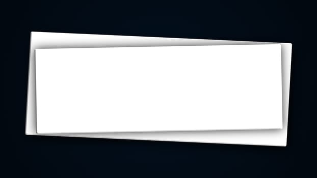 Square banner. Computer generated 3d render
