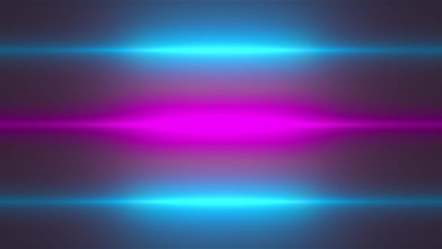Horizontal neon lines. Computer generated 3d render