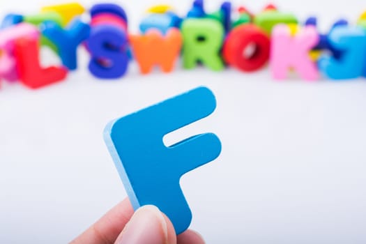 Letter cube of Fof  Alphabet made of wood