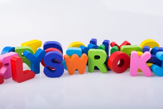 Letter cubes of Alphabet made of wood